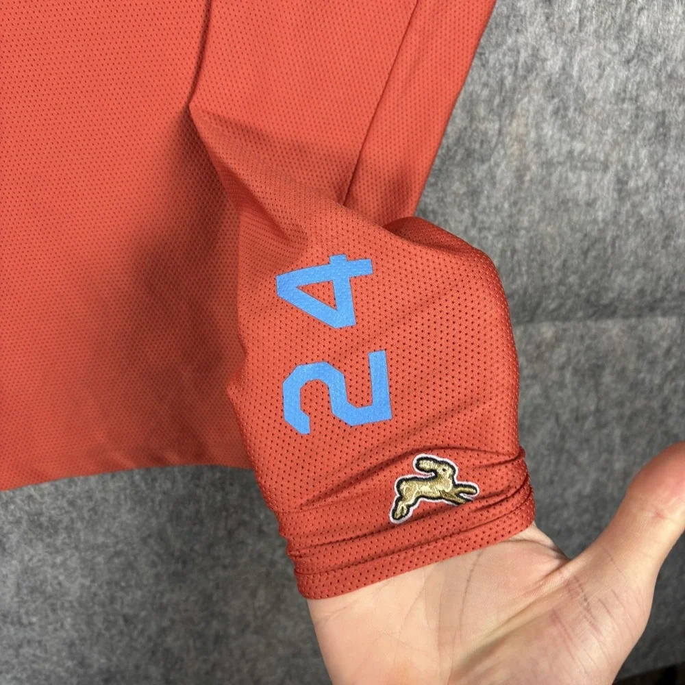 Tracksmith New York Long Sleeve Shirt Men Small Mesh‎ 2024 Marathon NYC Orange - Picture 4 of 12